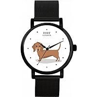 Dachshund Dog Watch Ladies 38mm Case 3atm Water Resistant Custom Designed Quartz Movement Luxury Fashionable