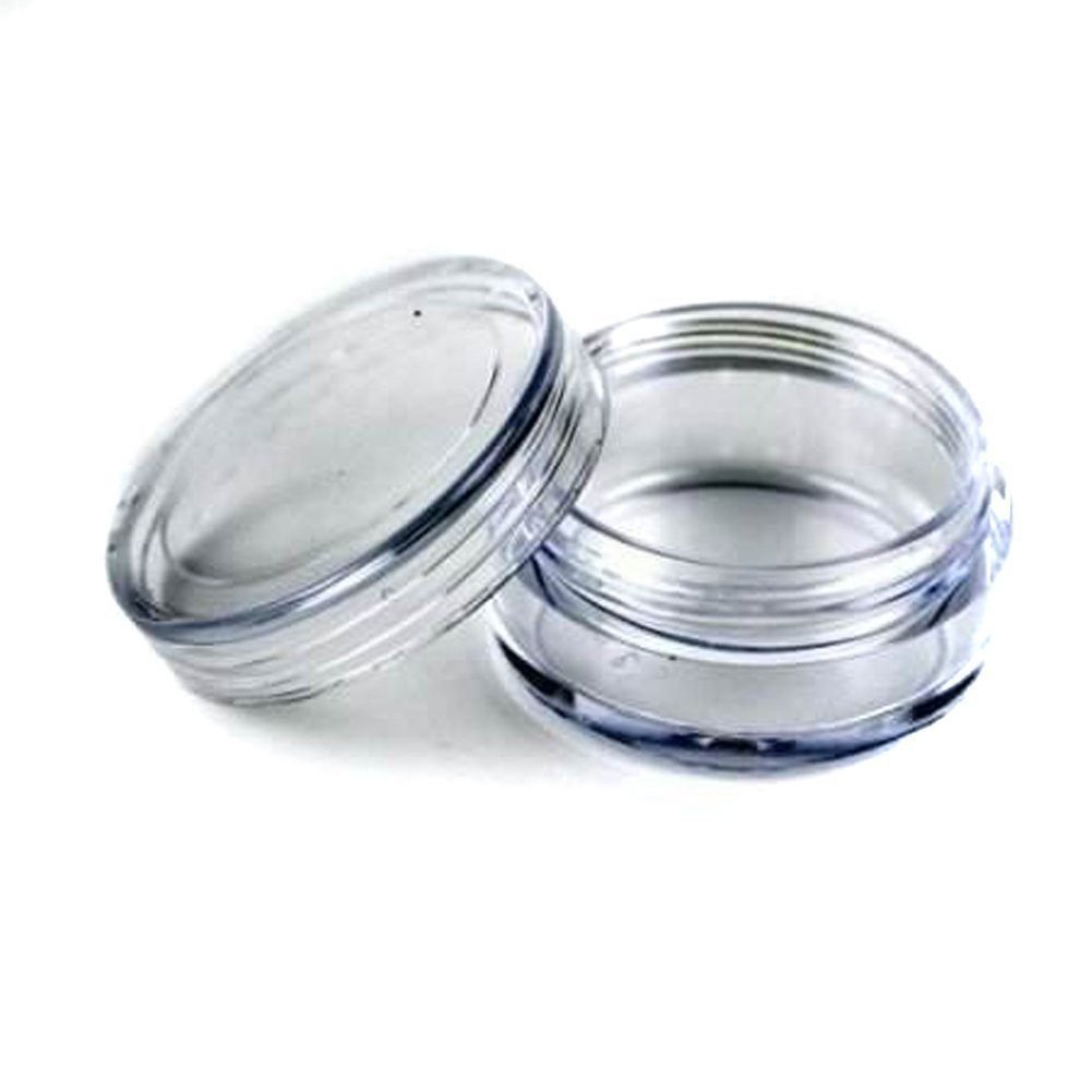 Eforcase 25/50/100 Pcs Clear Empty Plastic Cosmetic Containers 5 Gram Size Pot Jars Eyshadow Container Lot (25 Pcs) by Beauticom