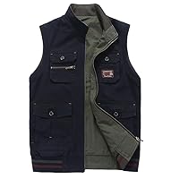 Autumn Mens Vests Sleeveless Tactical Photographer Jacket Cotton Casual Multi Pocket Vest Male Waistcoat Coat