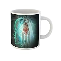 Coffee Mug Body 3D of Human Anatomy Intestine Anatomical Artery Attack 11 Oz Ceramic Tea Cup Mugs Best Gift Or Souvenir For Family Friends Coworkers