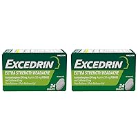 Excedrin Extra Strength Caplets for Headache Pain Relief, 24 Count (Pack of 2)