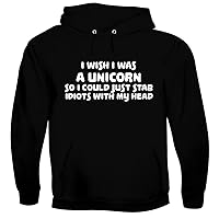 I Wish I Was A Unicorn So I Could Just Stab Idiots With My Head - Men's Soft & Comfortable Pullover Hoodie
