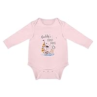 Baby Daddy's First Mate Long Sleeves Romper Jumpsuits for Boy And Girl