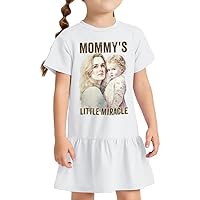 Mommy's Little Miracle Toddler Rib Dress - Cute Portrait Girls' Dress - Colorful Toddler Dress