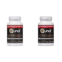 Qunol CoQ10 100mg Softgels Ultra 3X Better Absorption Coenzyme Q10 Supplements - Antioxidant Supplement for Vascular and Heart Health & Energy Production - 2 Month Supply - 60 Count (Pack of 2)