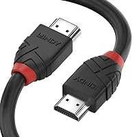 Lindy - HDMI 2.0 Black Line 1 Meter Cable, High Speed Cable 4k@60Hz HDMI 2.0 18G 3D 1080p HDCP 2.2 120Hz 144Hz HDR ARC CEC ATC | Compatible with TV, PC, Xbox, PS5, Blu-ray, Soundbar with Ethernet