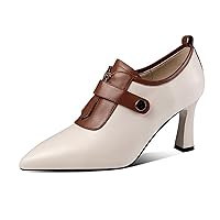 Leather Shoes for Women Women Genuine Leather Shoes High Heels Dress Party Work Date Office Lady Pumps