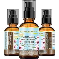 Australian MANUKA HONEY HYDROSOL Floral Water 100% Pure Natural Facial Toner, Moisturizer for Skin, Face, Hair. Anti-Aging, Healing 2 Fl. oz.- 60 ml