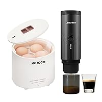 Portable Espresso Machine & 4 Egg cooker for Travel, Camping, Home, Office, RV