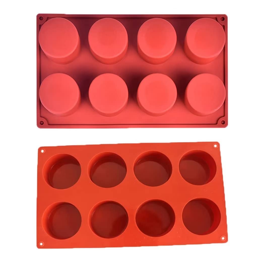 TAANI （2pcs） 8 even small cylindrical silicone cake mold chocolate home handmade soap dessert baking