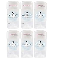 Almay Sensitive Skin, Clear Gel Fragrance Free - 2.25 oz, (Pack of 6)