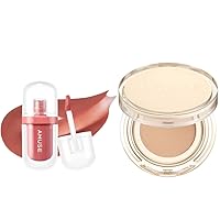 AMUSE SEOUL DEW JELLY VEGAN CUSHION 02 NUDE + JEL-FIT TINT 07 CARAMEL