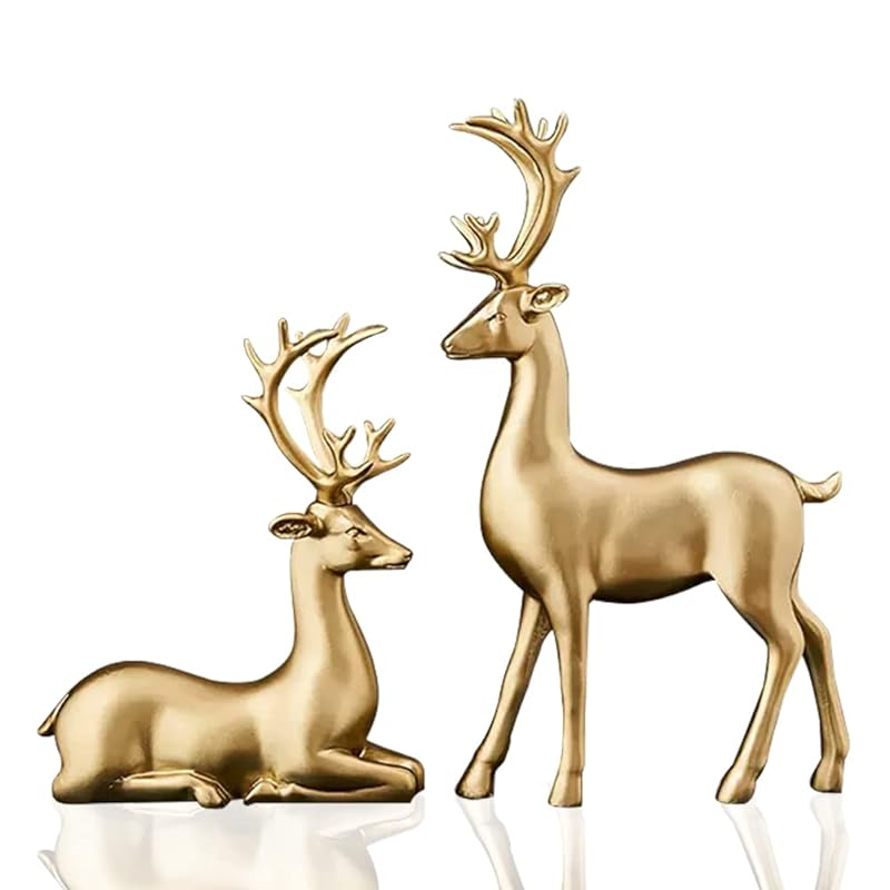 2pcs Nordic Resin Geometric Abstract Deer Statues Home Decoration Decorative  Sculpture Modern Art Deer Figurines Tabletop Ornaments, Furniture & Home  Living, Home Decor, Other Home Decor on Carousell