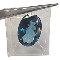 19.96 Cts of 22x15 mm AAA Oval London Blue Topaz (1 pc) Loose Gemstone