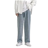 Men's Loose Straight Jeans Casual Wide Leg Pants Mans Streetwear Korean Hip Hop Trousers