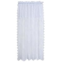 Stylemaster Carly Lace Panel with Attached Valance, 56 in x 63 in, White