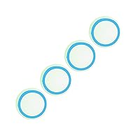 4 Pcs Silicone Thumb Stick Grip Cap, Soft Replacement Joystick Cap, Use for Relieving Finger Soreness, Protecting Gamepad, Blue Edge on White