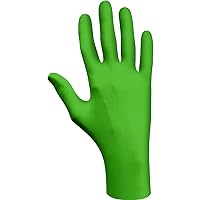 SHOWA 6110PFM GreeN-DEX Biodegradable Industrial Grade Nitrile Glove, Disposable, Powder-Free, 4 mil Thickness (1 box)