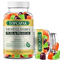 Organic Hemp Gummies High Potency Advanced Extra Strength Supplement - Best Gummy for Adults - Low Sugar with Pure Hemp Oil Extract Made in USA
