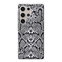 jjphonecase R2855 White Rattle Snake Skin Graphic Printed Case Cover for Samsung Galaxy S24 Ultra