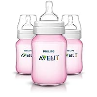 Philips Avent Anti-colic Baby Bottles Pink, 9oz, 3 Piece