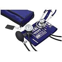 768-641-11ARB Pro's Combo II SR Adult Pocket Aneroid Scope Kit with Prosphyg 768 Blood Pressure Sphygmomanometer, Royal Blue
