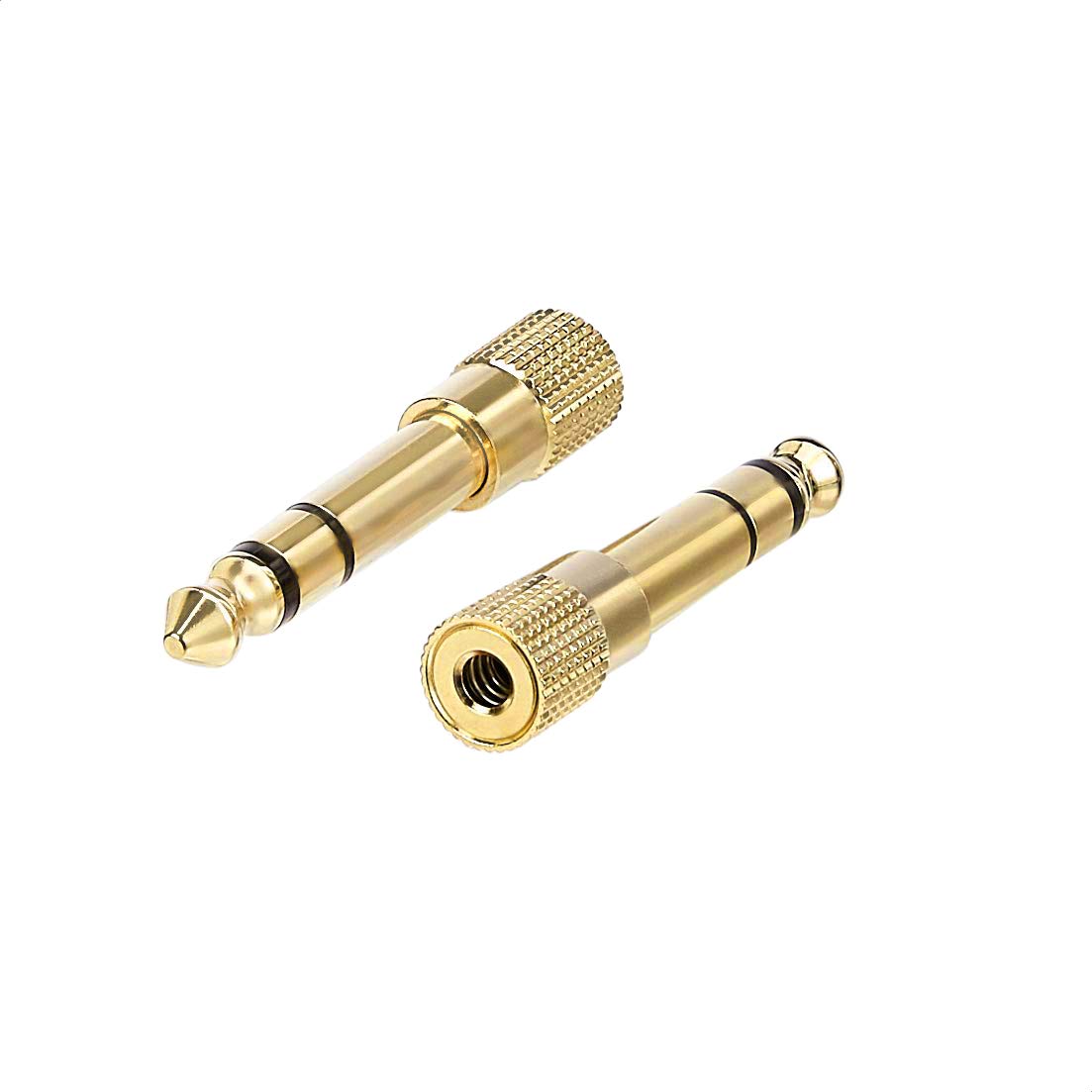 Amazon Basics Gold Plated 6.35mm 1/4 Male to 3.5mm 1/8 Female Stereo Headphone Adapter - 2-Pack