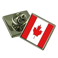 Canada Flag Lapel Pin Badge Solid Silver 925