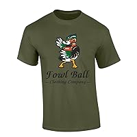 Fowl Ball Mens Football Duck Short Sleeve T-Shirt