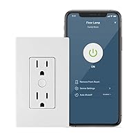 Leviton Decora Smart Outlet, Tamper-Resistant 15A, Wi-Fi 2nd Gen, Works with My Leviton, Alexa, Google Assistant, Apple Home/Siri & Wire-Free Companions for Switched Outlet, D215R-2RW, White