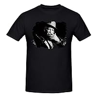 Keith Richards Men's Short Sleeve T-Shirt Print Graphic Outdoor T Shirts Tee Shirts Cotton Black