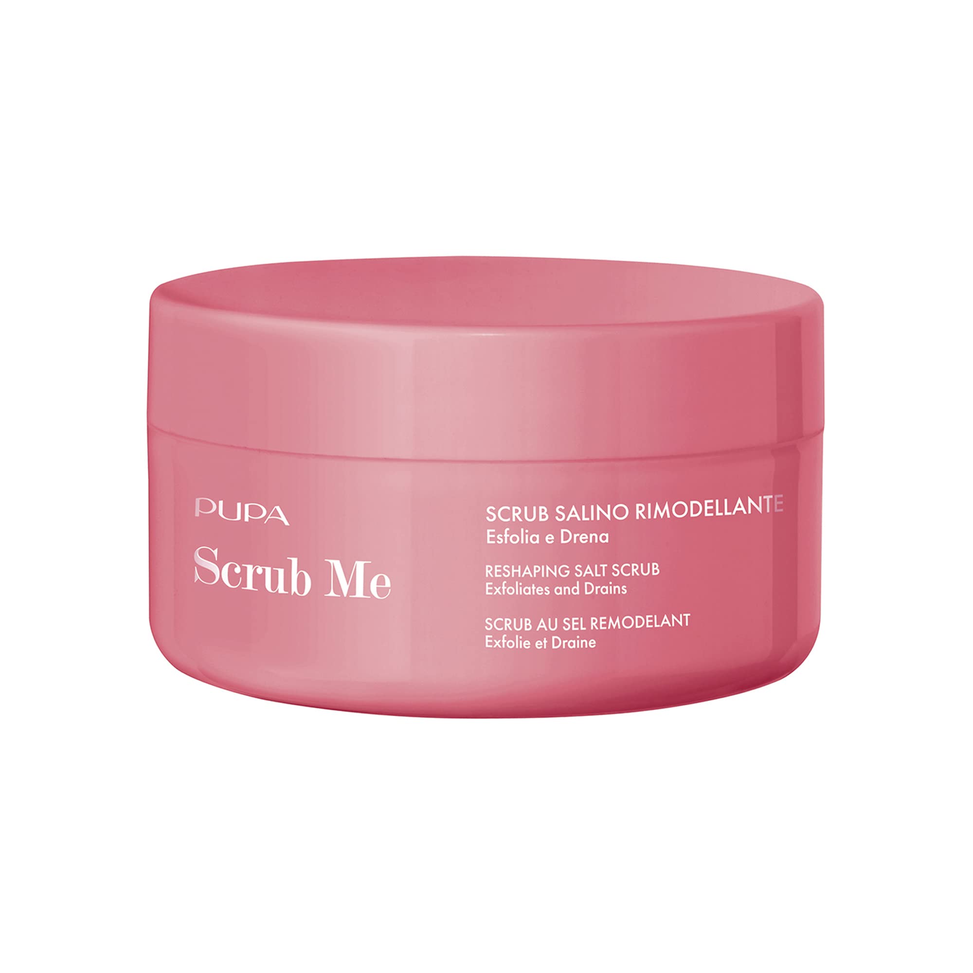 PUPA Milano Scrub Me Reshaping Salt Scrub - Counteracts Fluid Retention - Eliminates Dead Cells - Intensely Nourishes Skin - Contains Salt And Vegetable Oils - Dermatologically Tested - 12.34 Oz