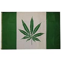 Green Canada Canadian Marijuana Leaf Weed 100D Woven Poly Nylon 3x5 3'x5' Flag Premium Fade Resistant