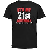 Old Glory It's My 21st Birthday Buy Me A Drink Black Adult T-Shirt - 5X-Large