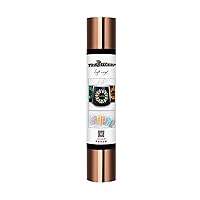 TECKWRAP Chrome Vinyl Bubble Free Metallic Adhesive Craft Vinyl with Air Channels 1ftx5ft, Military Brown