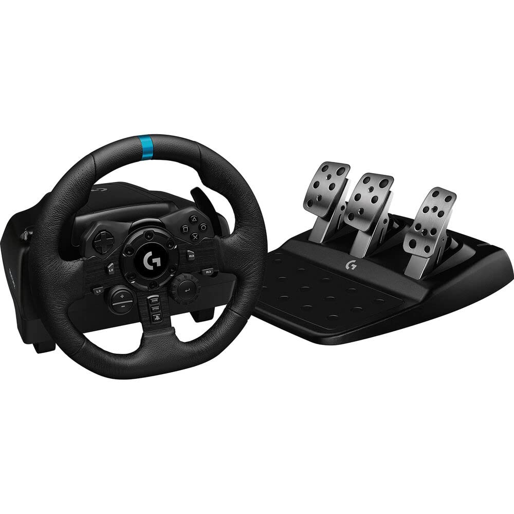 Logitech G923 Racing Wheel and Pedals for PS5, PS4 and PC (Renewed)
