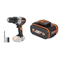 WORX NITRO WX354.9 Cordless Hammer Drill 20V - Brushless Motor & WA3553 Battery 20V - Rechargeable, Powerful Battery