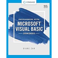 Programming With Microsoft Visual Basic 2019/2022 (MindTap Course List) Programming With Microsoft Visual Basic 2019/2022 (MindTap Course List) Paperback