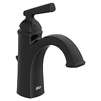 American Standard 7018101.243 Edgemere Single Hole Bathroom Faucet with Single Handle, Brass, Matte Black