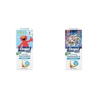 Orajel Kids Elmo & Paw Patrol Training Toothpastes, Fluoride-Free, Fruity Fun Flavors, 1.5oz Tubes, 1 Pediatrician Recommended