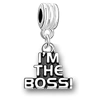 I'm the Boss Charm Dangle Bead Compatible with European Snake Chain Bracelets