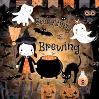 Something Is Brewing: Halloween Themed Baby Shower Guest Book and Gift Log - Cute Keepsake Memory Journal with Space for Names, Advice and Wishes