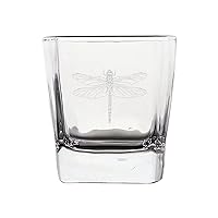 Dragonfly Crystal Stemless Wine Glass, Whiskey Glass Etched Funny Wine Glasses, Great Gift for Woman Or Men, Birthday, Retirement And Mother's Day