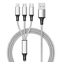 Pro USB 3in1 Multi Cable Compatible with JBL Tune 660NC Data Universal Extra Strength for Fast Quick Charging Speeds! (Silver)