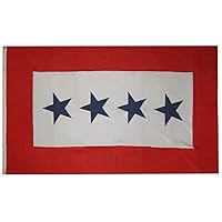 3x5 Military Four Blue Star Service Star Banner 5x3ft Flag Grommets Polyester Fade Resistant Premium