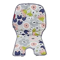 F-Price Replacement Part for Fisher-Price Highchair - GLT66 Space-Saver High-Chair Booster Seat Grey Blooming Flowers Replacement Seat Pad