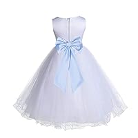 Wedding Pageant White Flower Girl Tulle Flower Girl Dress Special Occasion 829T
