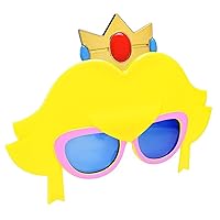 Sun-Staches Super Mario Sunglasses | Nintendo Mario, Luigi, Bowser, Yoshi, or Peach Costume Accessory | One Size Fits Most