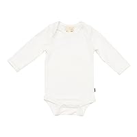 KYTE BABY Soft Bamboo from Rayon Long Sleeve Unisex Bodysuit, 0-24 Months (Cloud, 12-18 Months)