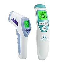 Amplim 2-Pack Hospital & Medical Grade Non Contact Digital Infrared Forehead Thermometer for Babies, Kids, and Adults. FSA HSA Eligible